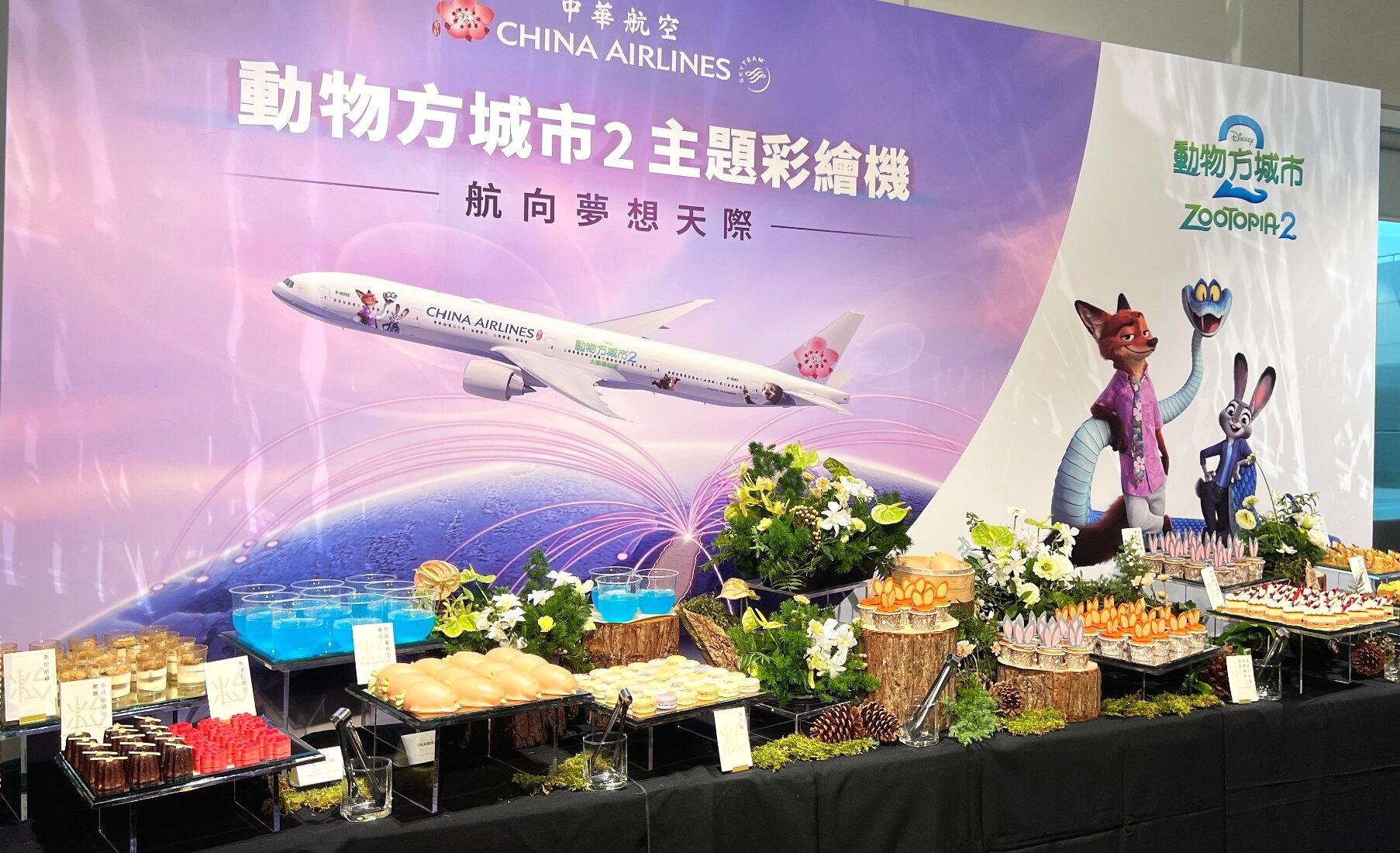 中華航空 動物方城市2 主題彩繪機 記者會